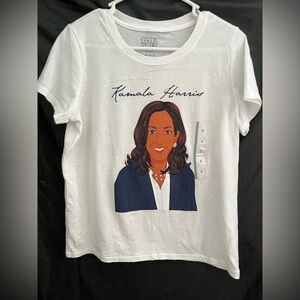 Kamala Harris short sleeve white T-shirt/ NWTG/ medium